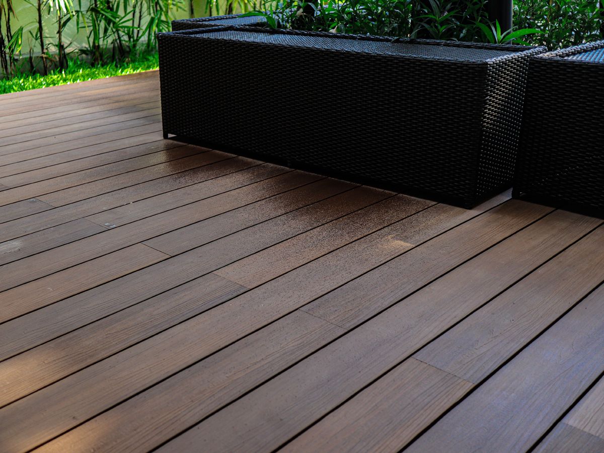 Composite decking in Exeter garden