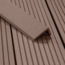 Composite Corner Trim L-Profile - Chocolate Brown