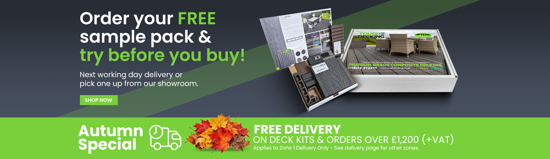 Composite decking sample pack, try before you buy