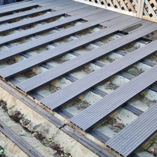 Composite Decking Joist Image Set In Cement