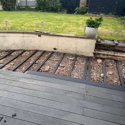 Composite Joists Laid On Compacted Gravel