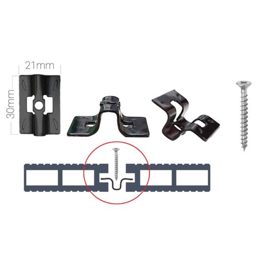 Composite Decking Black Stainless Steel Fixing T-Clips