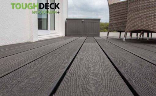 Tough Decking Anthracite Woodsman+ Composite Decking Boards At Low Level