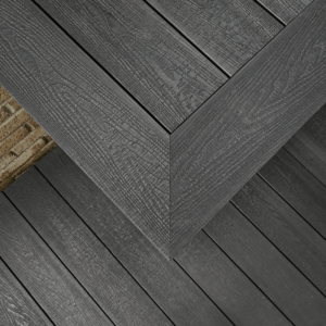Charcoal Black Composite Decking - Mitre Cut On Edge