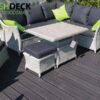 Charcoal Black Composite Decking With Ratan Furniture