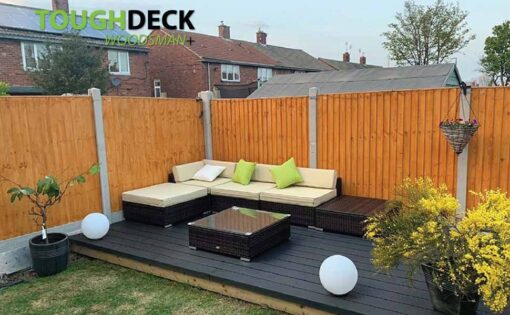 Charcoal Black Composite decking ideas for garden