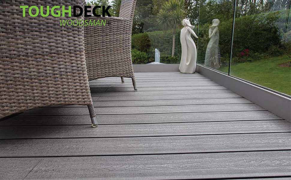 Stone Grey Composite Decking Boards On balconies