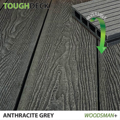 Woodgrain Anthracite Grey composite decking