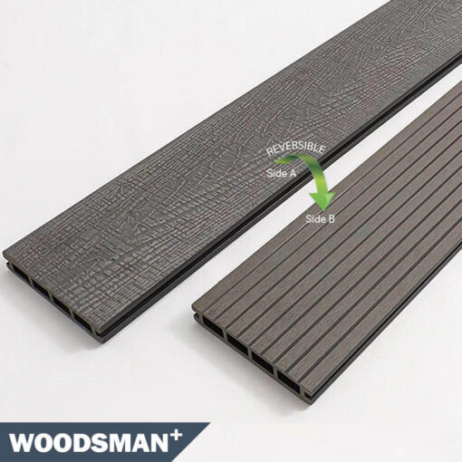 Woodsman+ Anthracite Composite Decking Both Sides