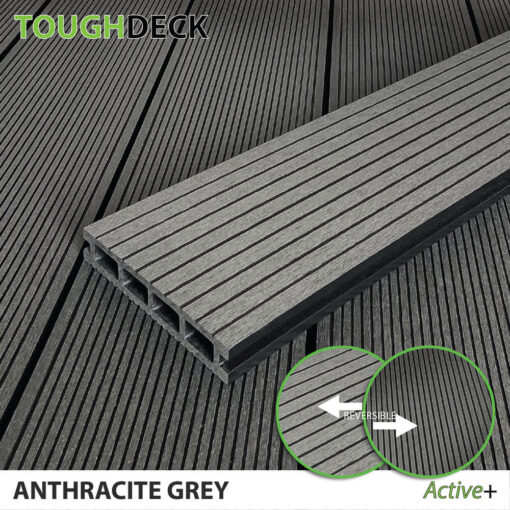 Composite Decking Board Anthracite Active + Tough Decking WPC Decking
