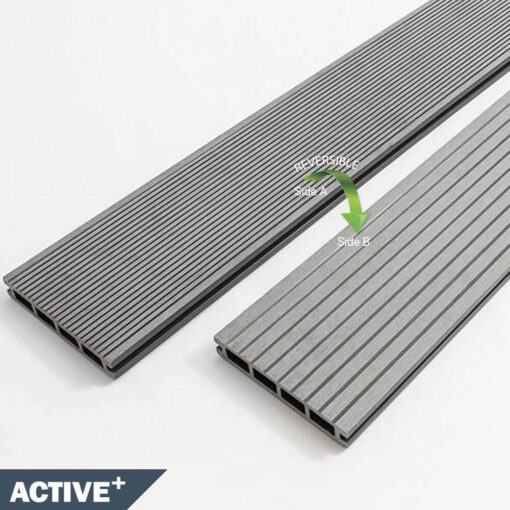 Active+ Stone Grey Composite Decking Both Sides