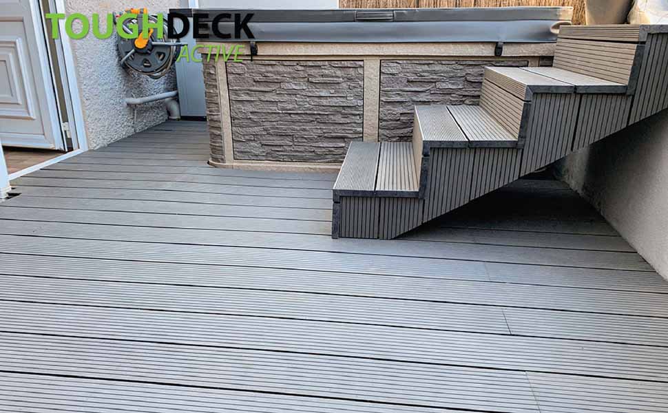 Anthracite Composite Decking Active+ With Hot Tubs