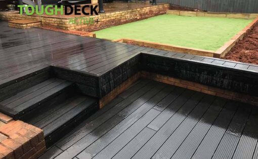 Charcoal Black Active+ Composite Decking Steps And Garden Ideas