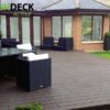 Chocolate Brown Active+ Composite Decking Patio With Ratan Furniture