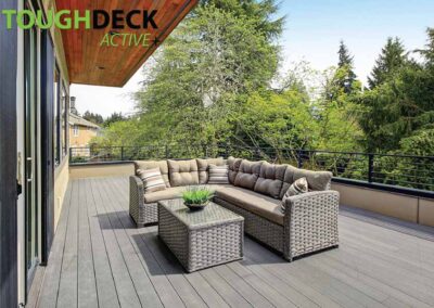 Stone Grey Active+ Composite Decking With Ratan Furniture