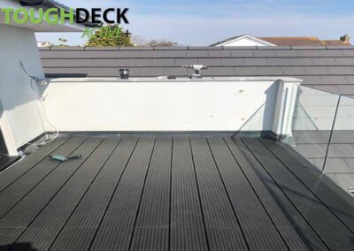 Tough Decking Charcoal Active + On Balcony With Glass Balustrade