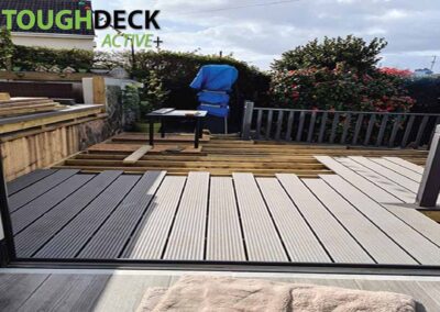 Tough Decking Anthracite Active + On Wood Frame Being Installed