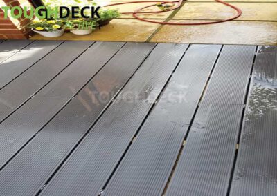 Tough Decking Anthracite Active + Freshly Cleaned Meeting Paving