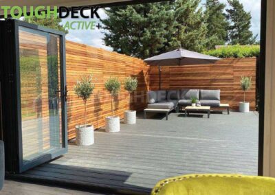 Tough Decking Anthracite Active + View From Bi Fold Doors