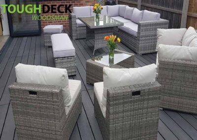 Tough Decking Anthracite Woodsman + With Contrasting Rattan Garden Furniture