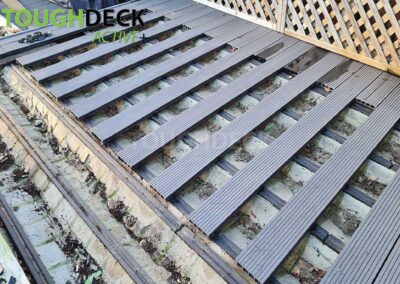 Tough Decking Anthracite Active + On Tough Decking Composite Joists Set In Concrete