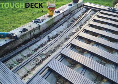 Tough Decking Anthracite Active + On Tough Decking Composite Joists Set In Concrete