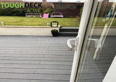 Tough Decking Anthracite Active + View From Patio Doorway