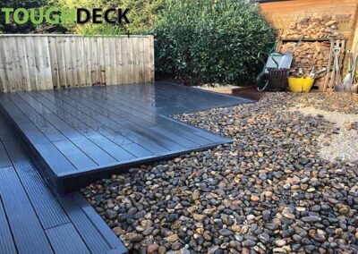 Tough Decking Charcoal Black Active + With Large Pebble Surround