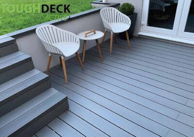 Tough Decking Anthracite Active + Composite Decking With Step Nose Edging