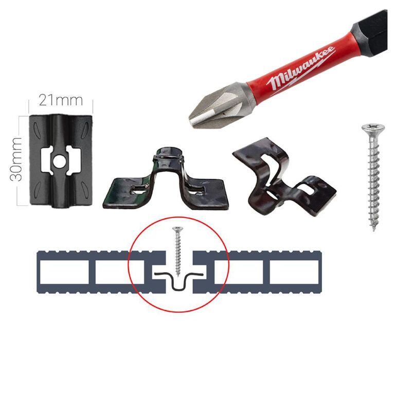Composite Decking Black Stainless Steel Fixing TClips Tough Decking