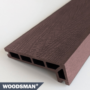 Chocolate Composite Decking - Woodgrain Step Nosing