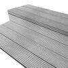 Composite Decking Wide Groove Step Nosing Stone Grey