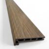Close-up view of Champagne Light Oak composite step nosing board profile with 42mm drop nose lip