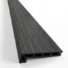 Close-up view of Graphite Grey composite step nosing board profile with 42mm drop nose lip