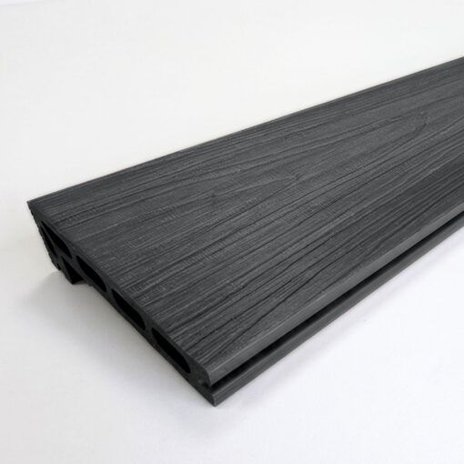 Textured top tread surface of Graphite Grey capped composite step nosing board